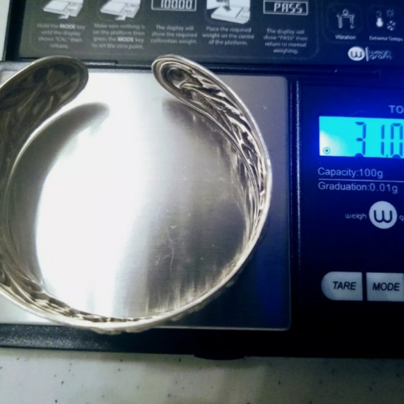 Vintage Sterling Silver Bracelet Cuff Artisan - Picture 7 of 7